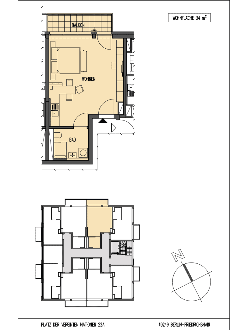 Grundriss-Skizze WE25