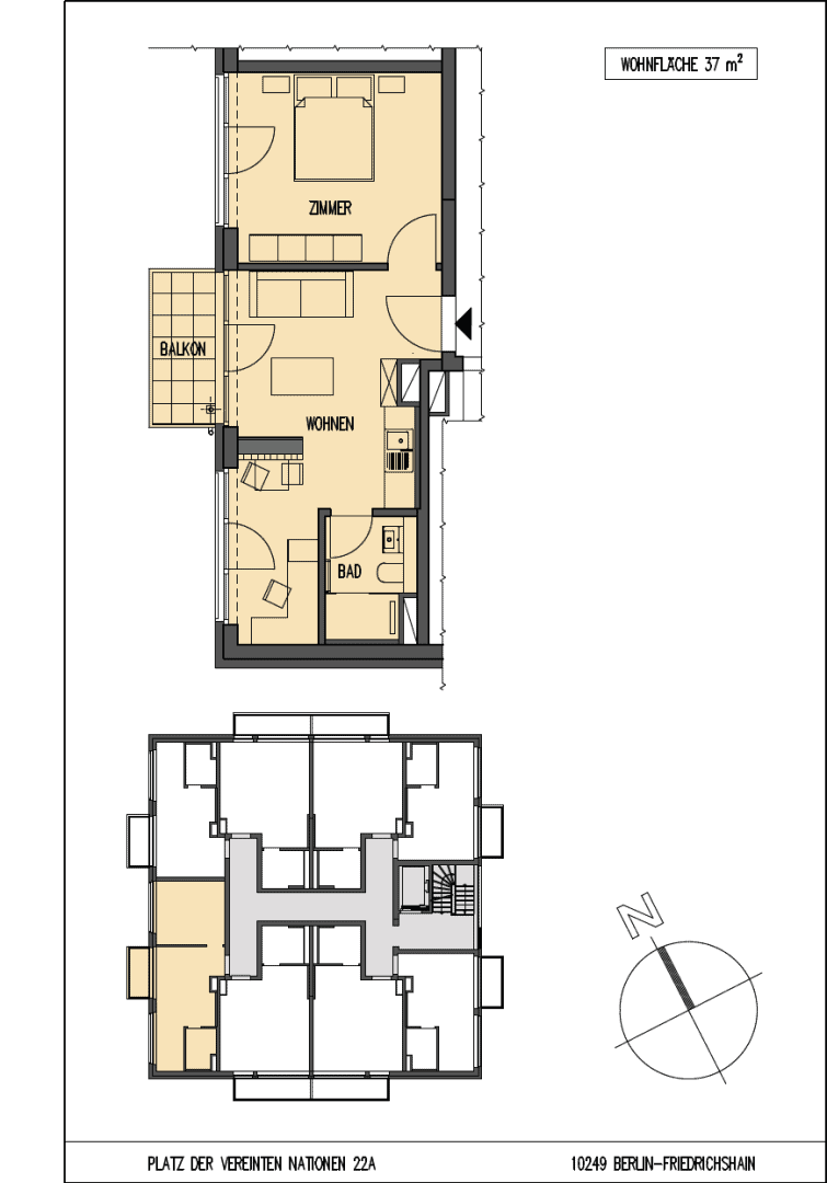 Grundriss-Skizze WE06