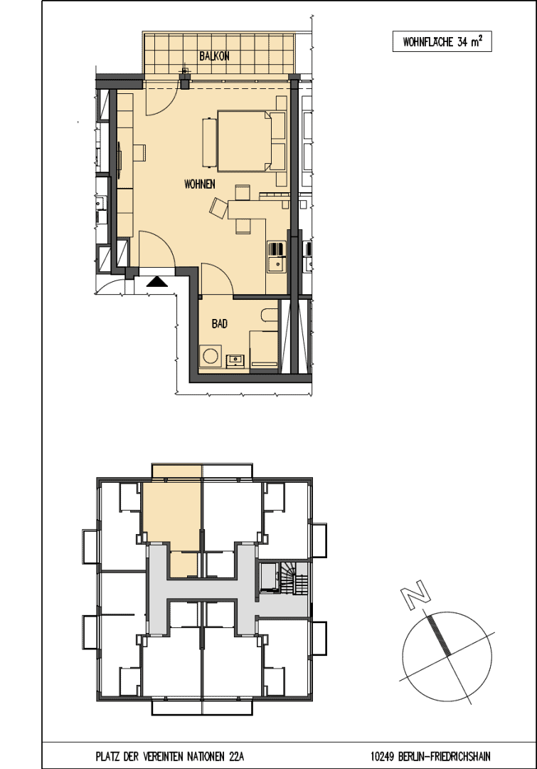 Grundriss-Skizze WE08